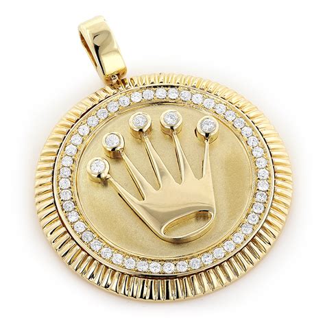 rolex gold pendant|rolex diamond pendant.